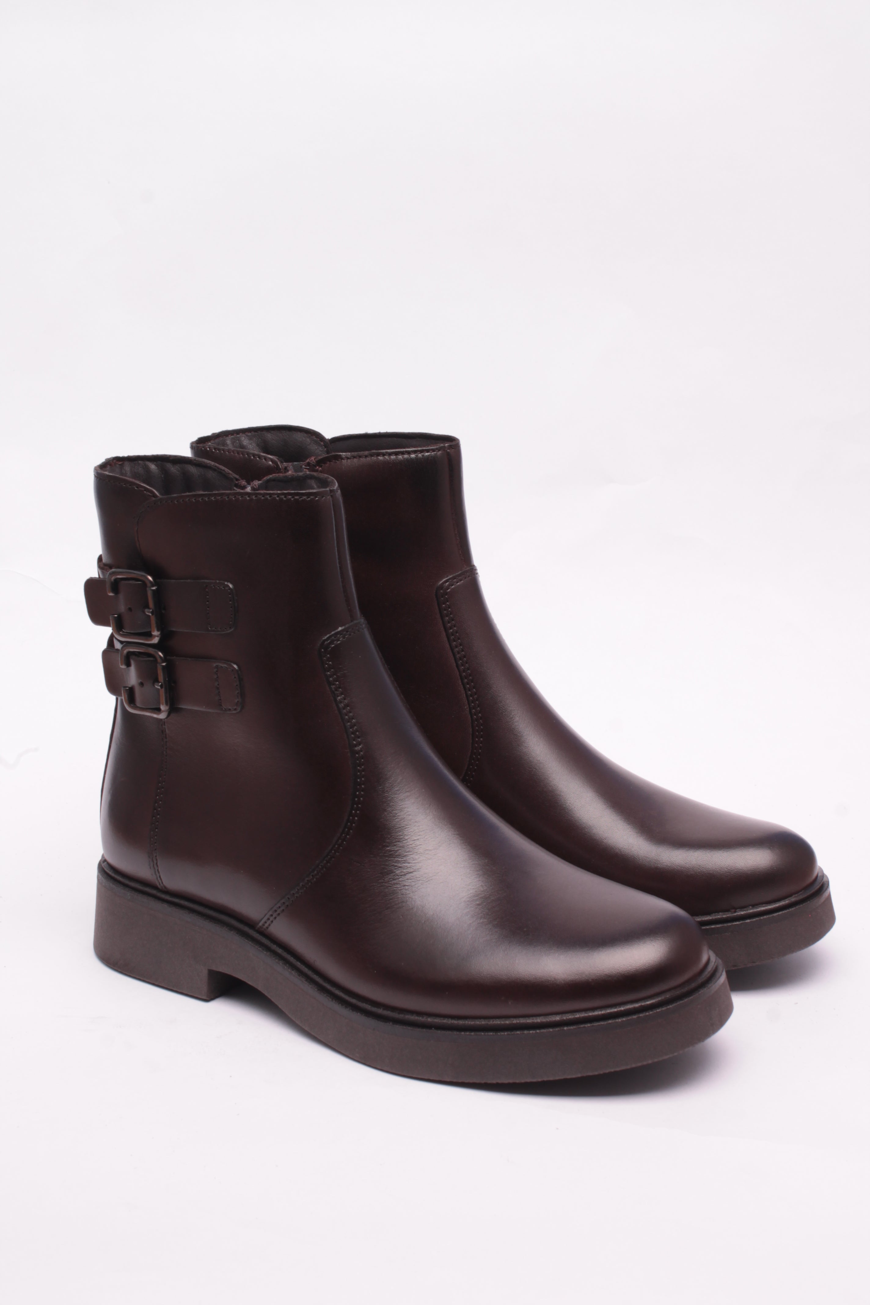 Cinzia Soft Stivali tronchetto pelle moka tacco 3 cm