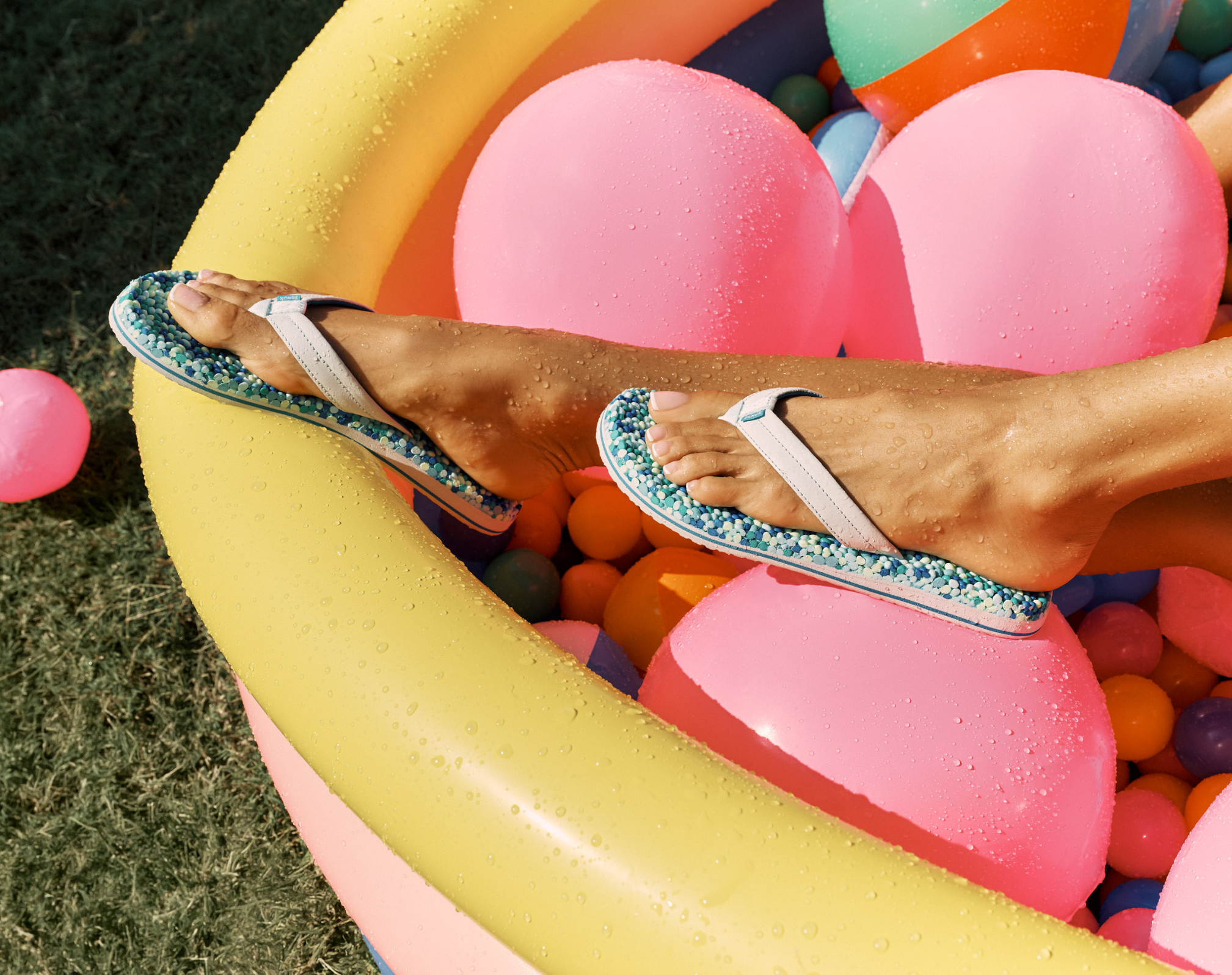 Sanuk Bubblecush Infradito Donna Nero Massaggianti