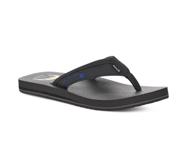 Sanuk Ziggy St Hawaii infradito uomo nero suola leggera