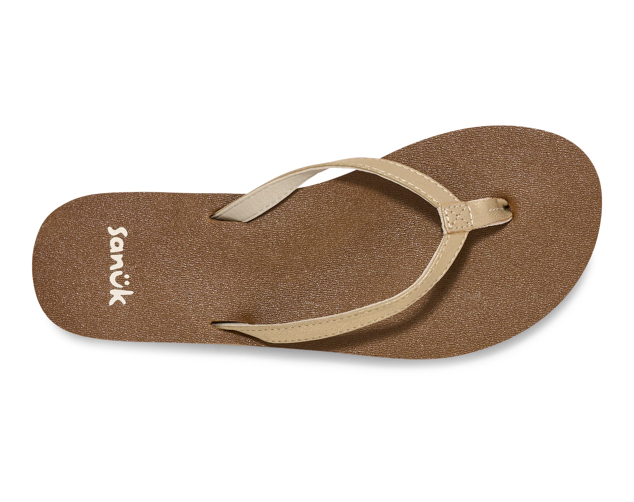 Sanuk Yoga Joy II Shimmer infradito donna champagne memory foam