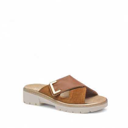 Cinzia Soft Pianella Donna Pelle Royal Blu plantare estraibile