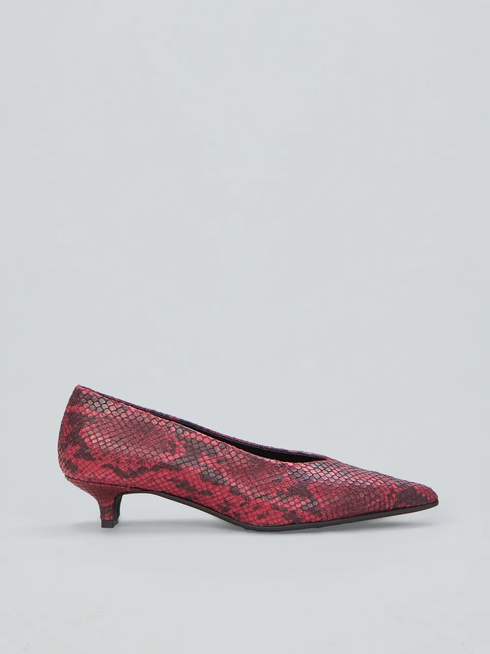 Ovyè Décolleté pitone decollete bordeaux tacco 4 cm