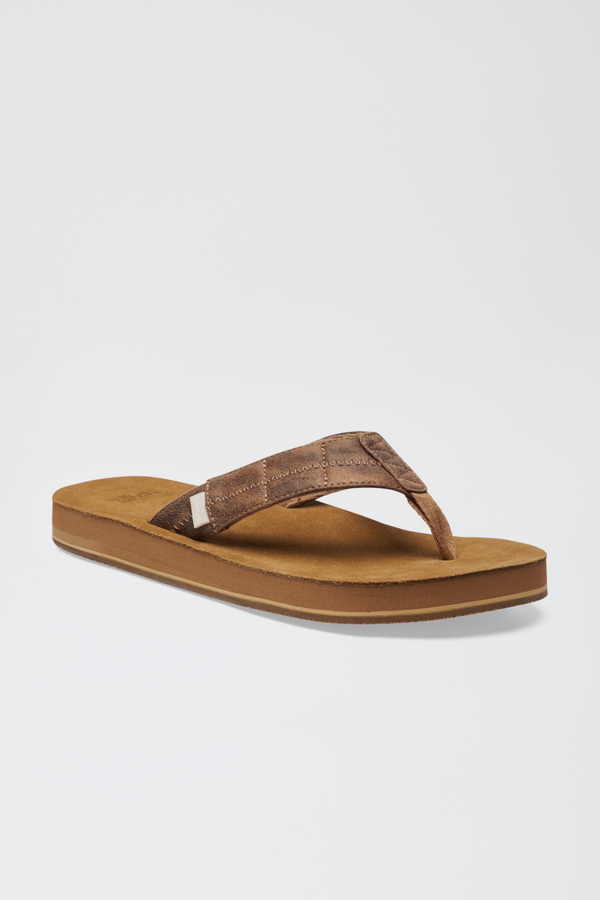 Sanuk Hideout sandali uomo Tobacco Brown pelle sintetica
