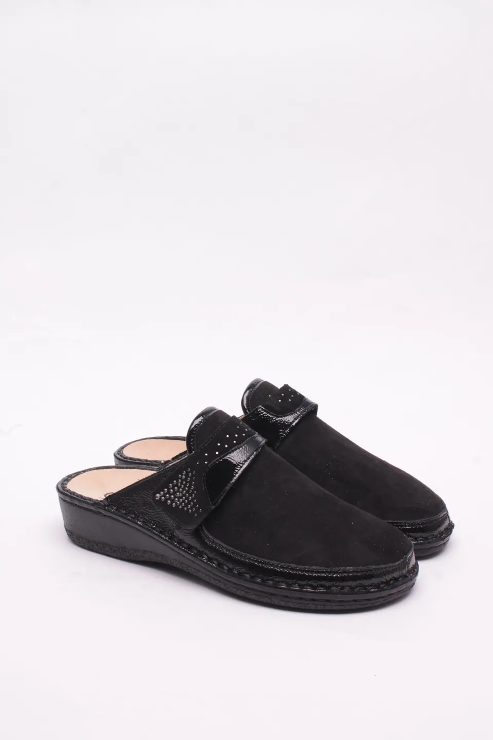 Cinzia Soft Ciabatta Nero Ecopelle Plantare Estraibile Donna