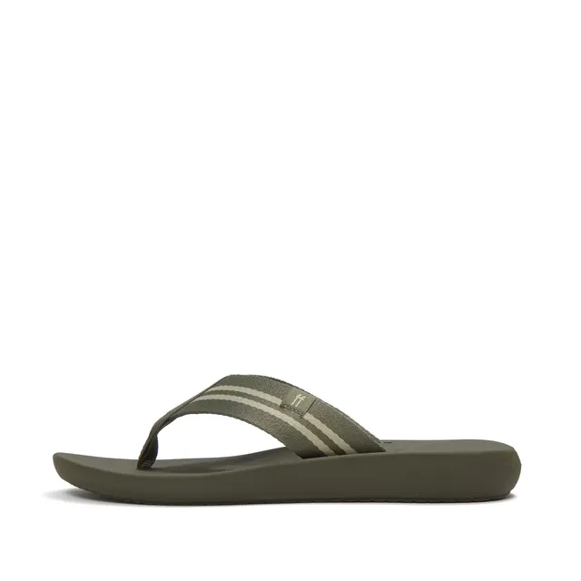 FitFlop iQushion Two-Stripe Infradito Uomo 43 EU Nero Carbone