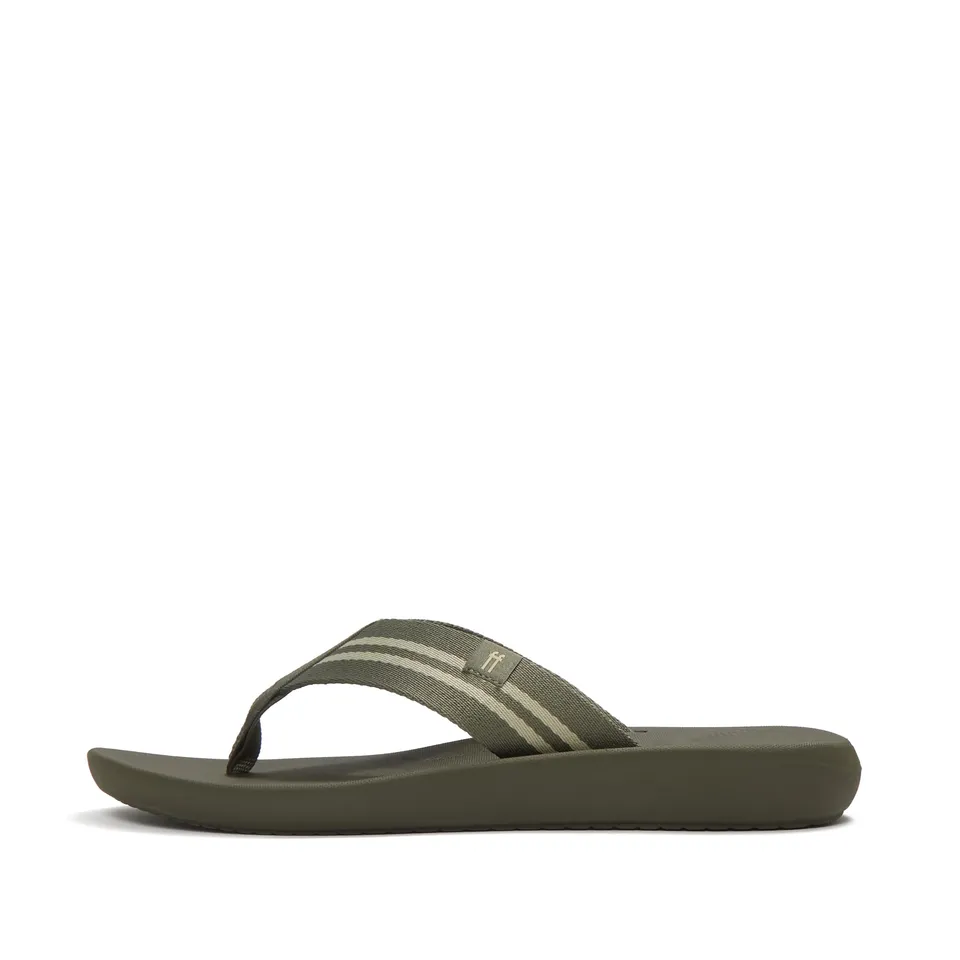 FitFlop iQushion Two-Stripe Infradito Uomo 43 EU Nero Carbone