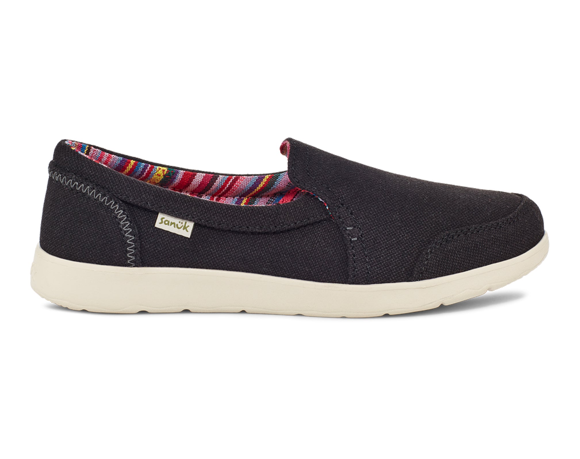 Sanuk Sidewalk Surfer Lite 2 Slip-On Donna Nero Leggere