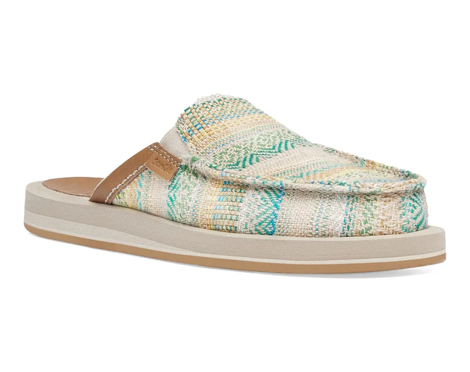 Sanuk You Got My Back St Artesano mules Blue Green
