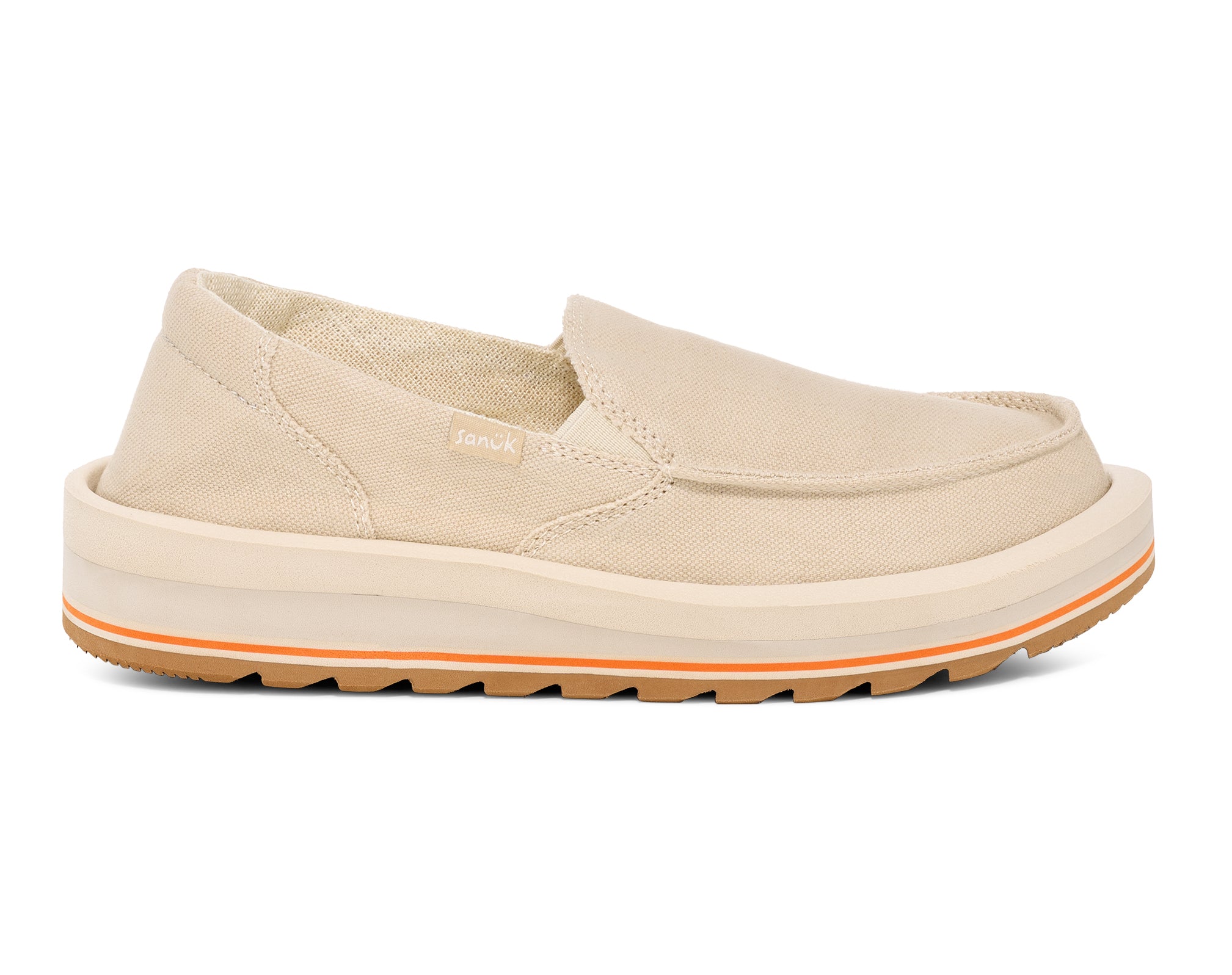 Sanuk Donna Mesa Scarpe Slip On Brown Rice cotone
