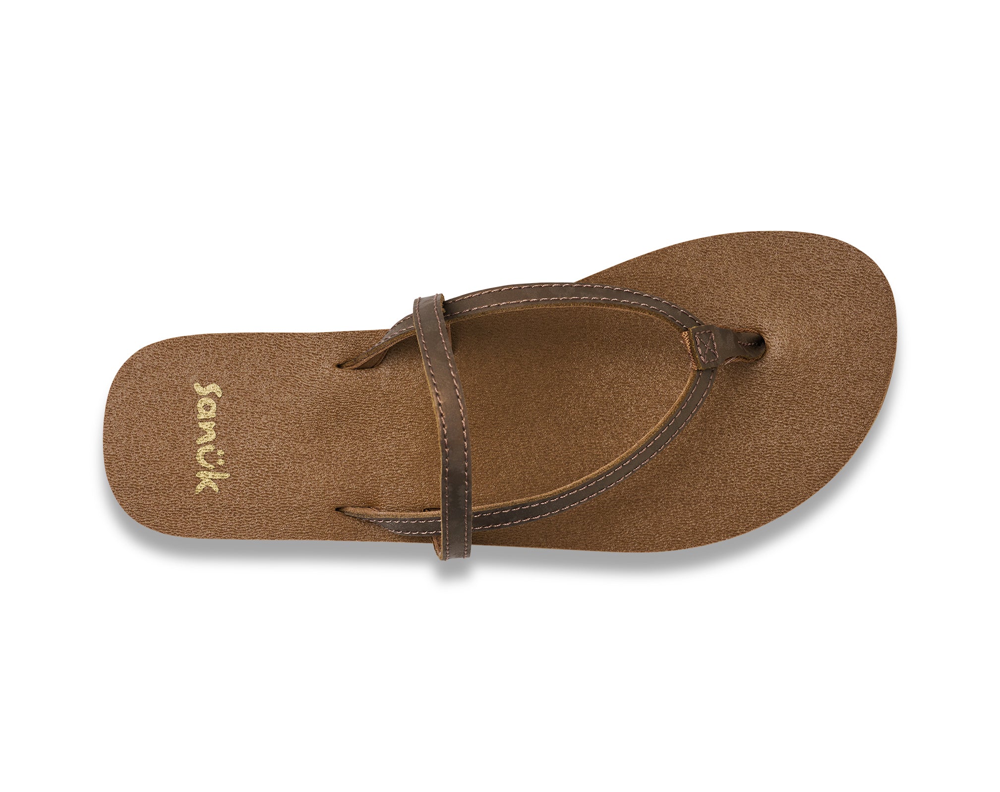Sanuk Yoga Strappy Leather sandali donna bronzo plantare yoga