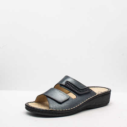 Cinzia Soft Pantofole Pianella Pelle Nero plantare estraibile