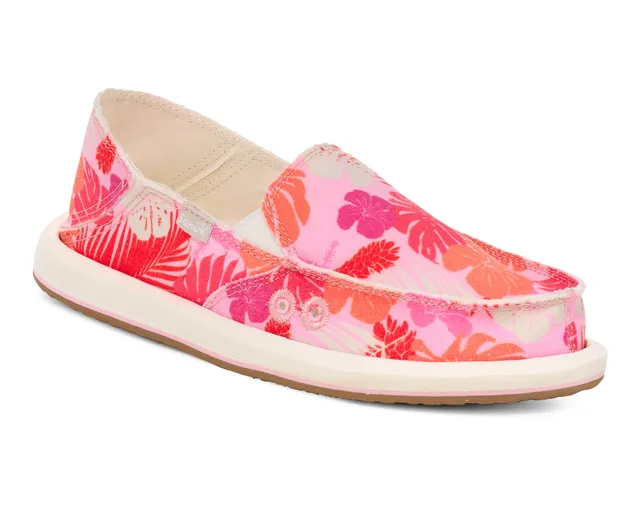 Sanuk Donna Tropics slip on donna Sugar Coral cotone