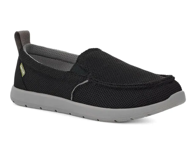 Sanuk Lil Sidewalk Surfer Lite Mesh slip-on ragazzi Nero micro