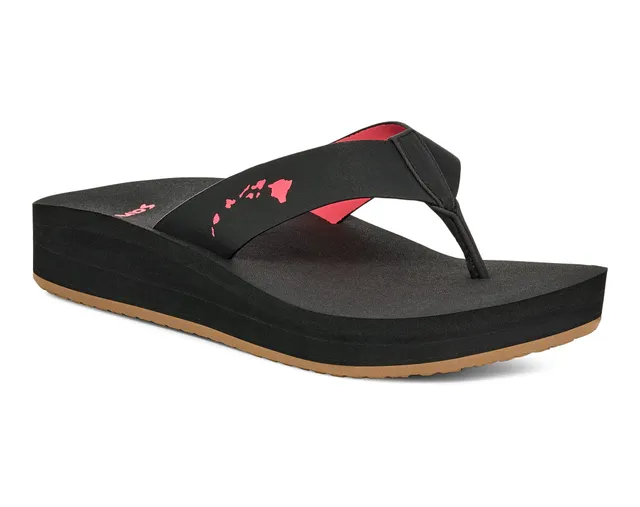 Sanuk Highland Hawaii infradito donna Black platform