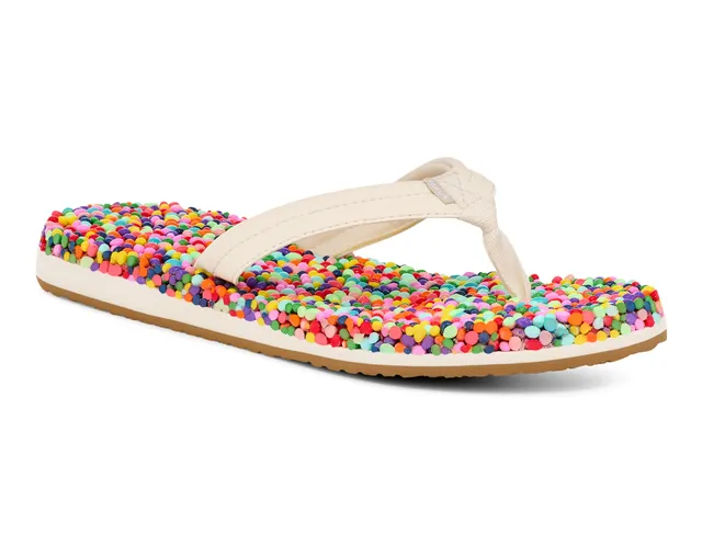 Sanuk Bubblecush Infradito Donna Nero Massaggianti