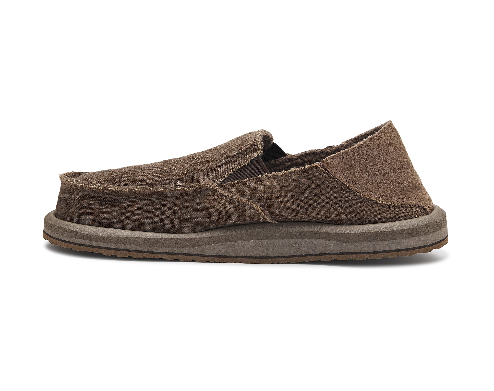 Sanuk Donny Novelty Chill slip on uomo Pinecone pelliccia sintetica