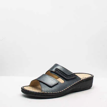 Cinzia Soft Pantofole Pianella Pelle Nero plantare estraibile