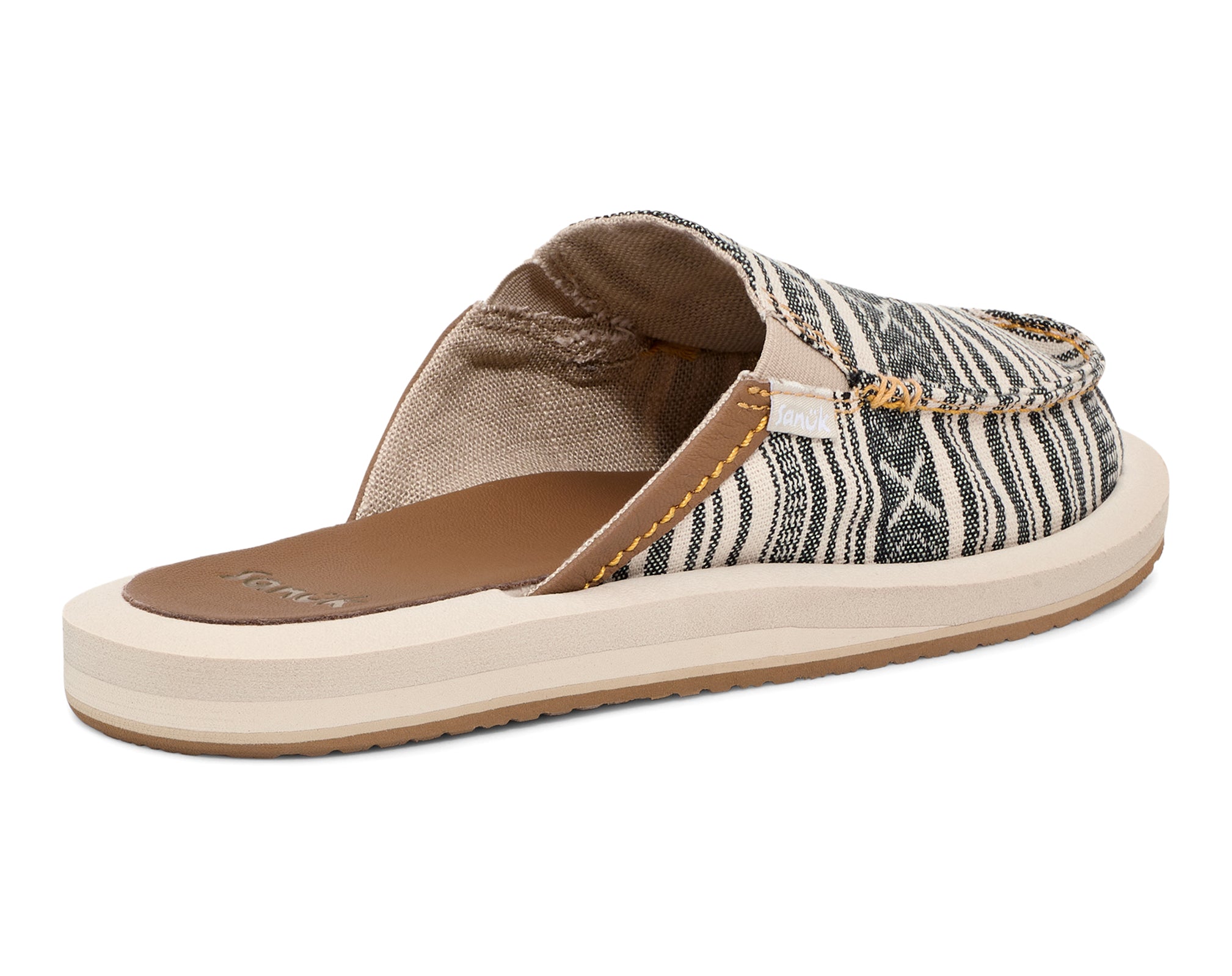 Sanuk You Got My Back ST Blanket mules donna Natural Black canapa