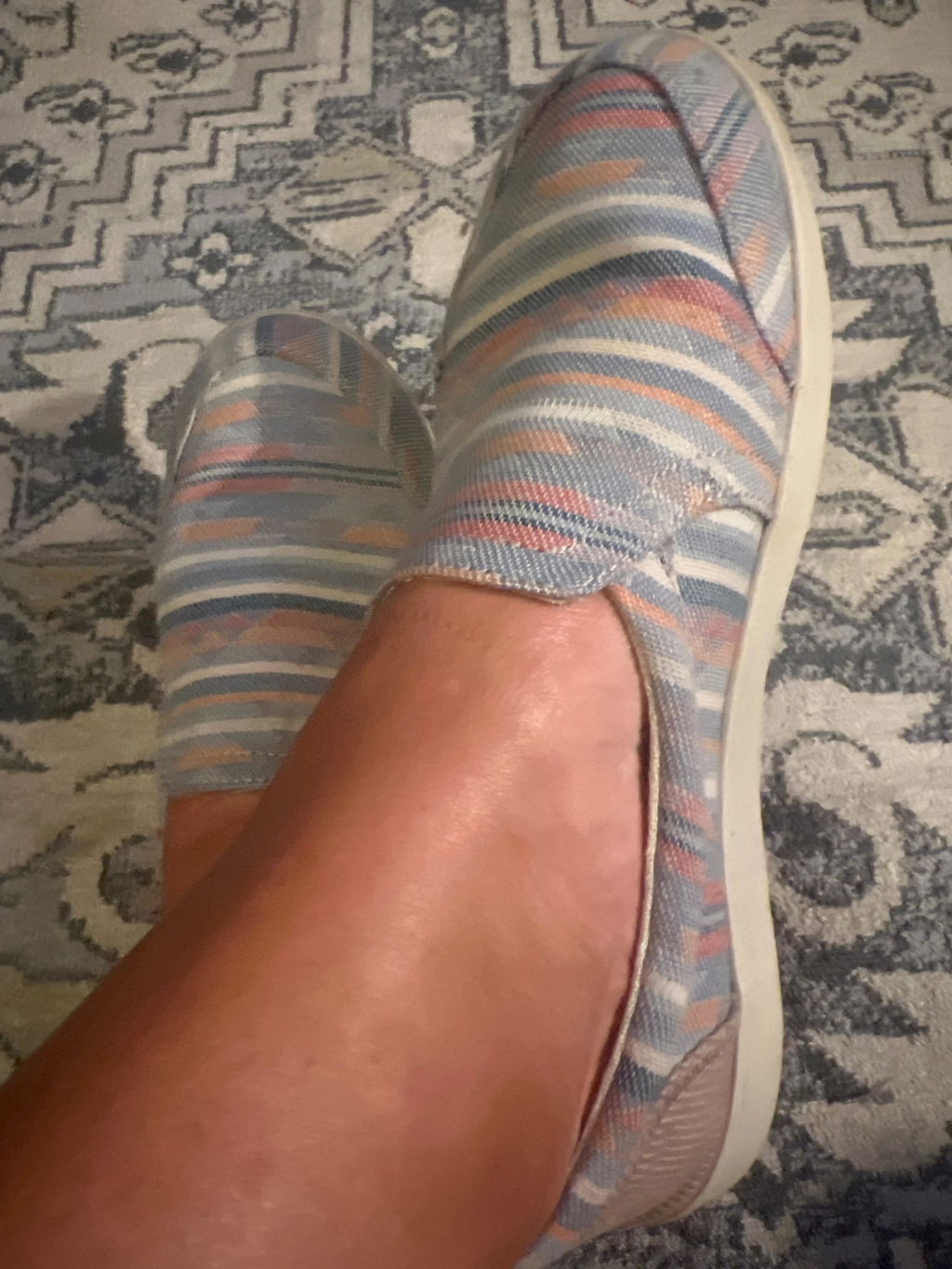 Sanuk Hangout Lite Blanket slip-on donna blu multi tela