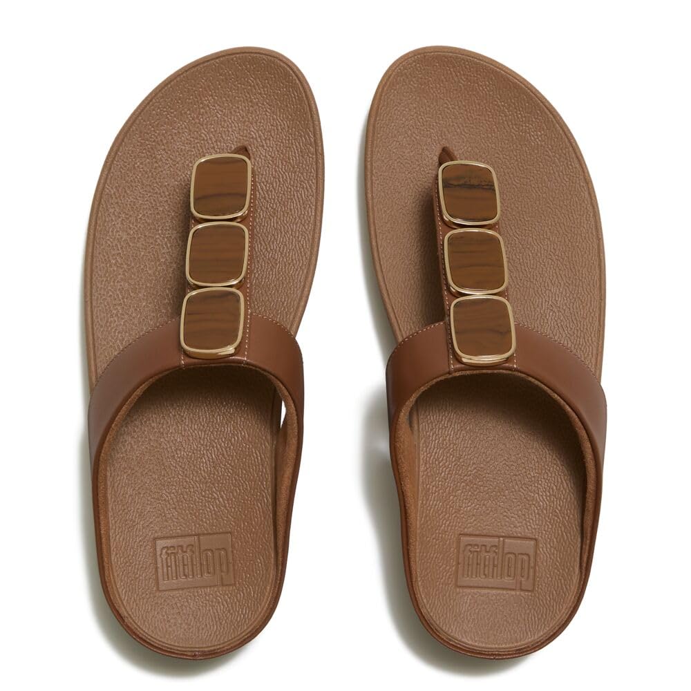 FitFlop Lulu Glossy Button Sandali Donna 39 EU Nero Comodi