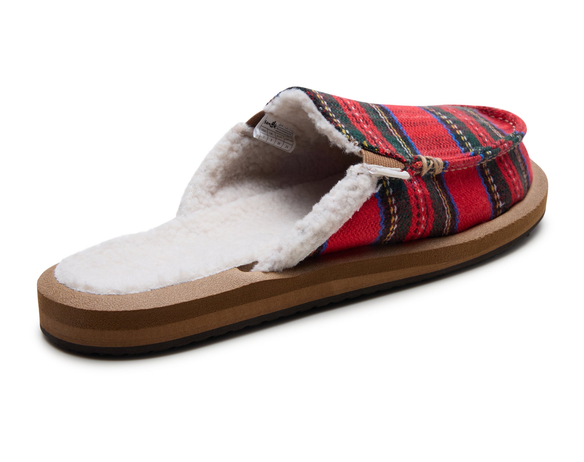 Sanuk You Got My Back St Plaid Chill mules Crimson