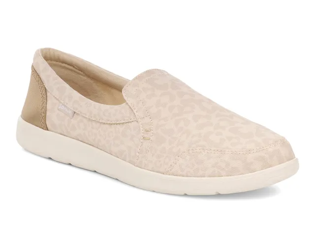 Sanuk Hangout Lite Glam slide donna Snow Leopard sughero