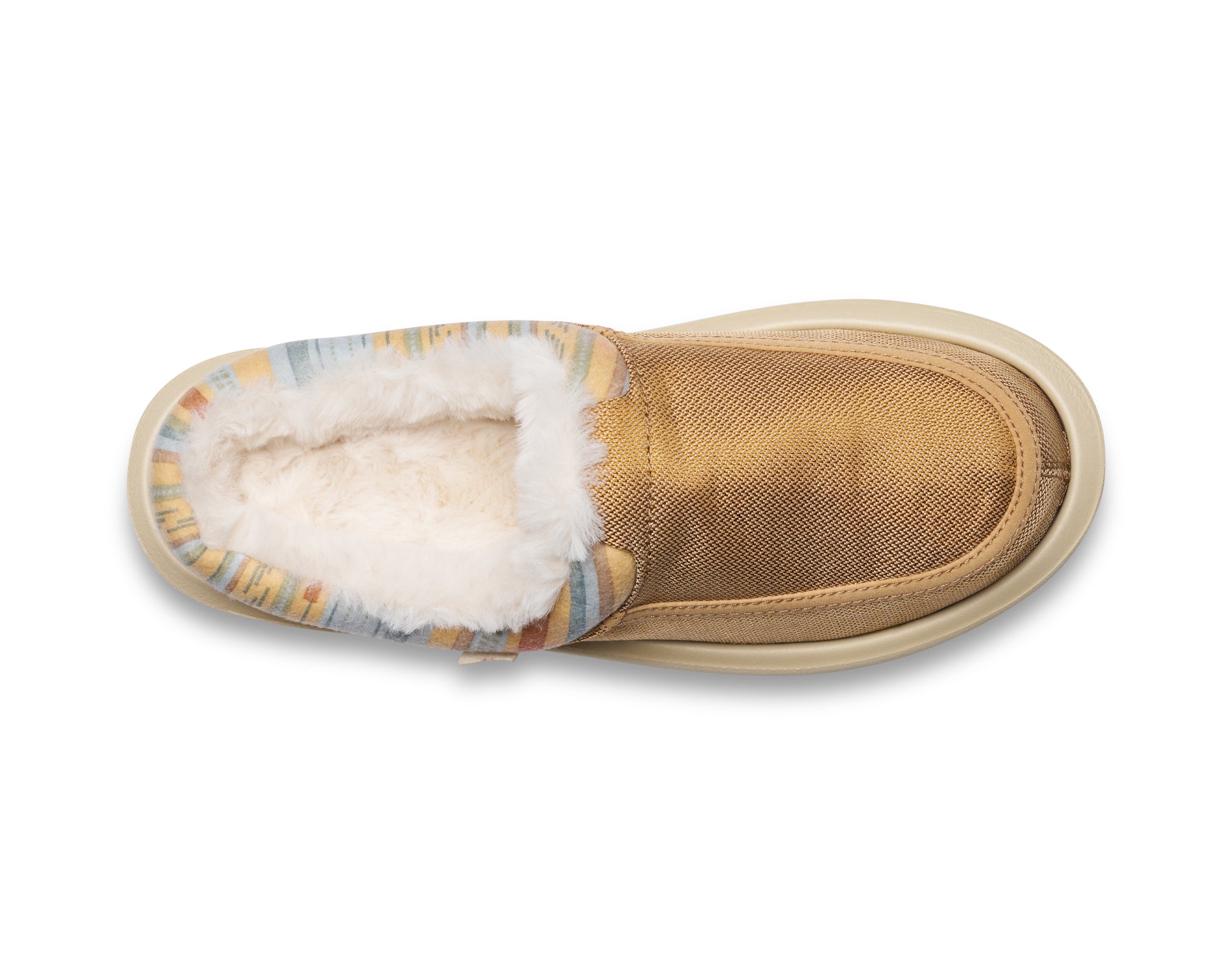 Sanuk Donna Cozy pantofole donna Tan pelliccia sintetica