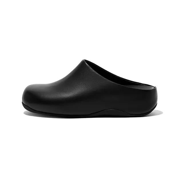 FitFlop Shuv Leather zoccoli donna 36 EU nero pelle