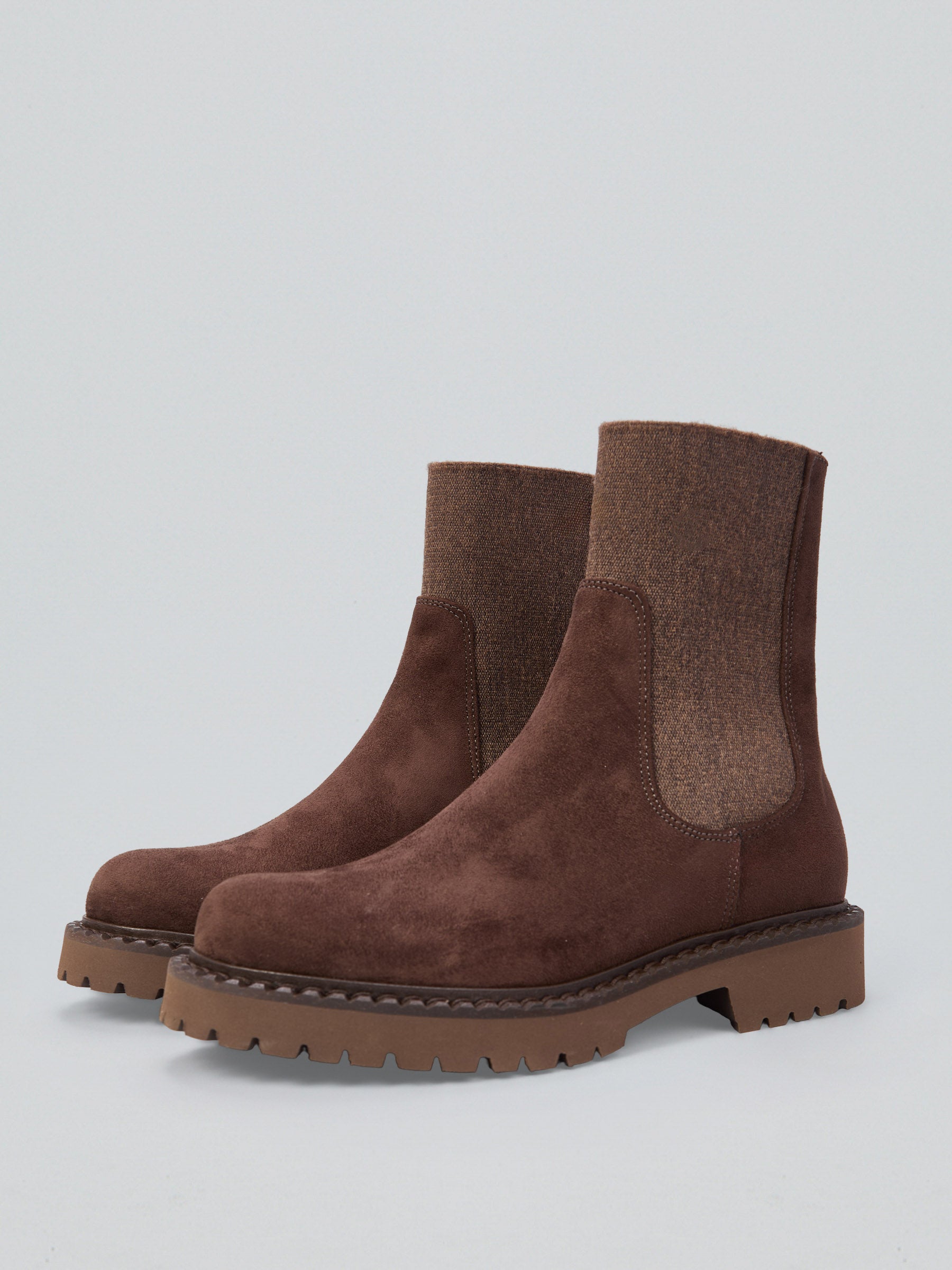 Ovyè Chelsea boot microfibra moro suola 3 cm