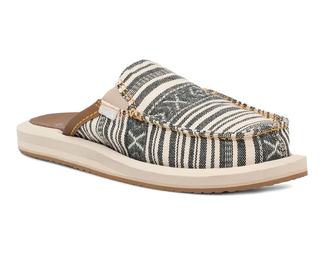 Sanuk You Got My Back ST Blanket mules donna Natural Black canapa