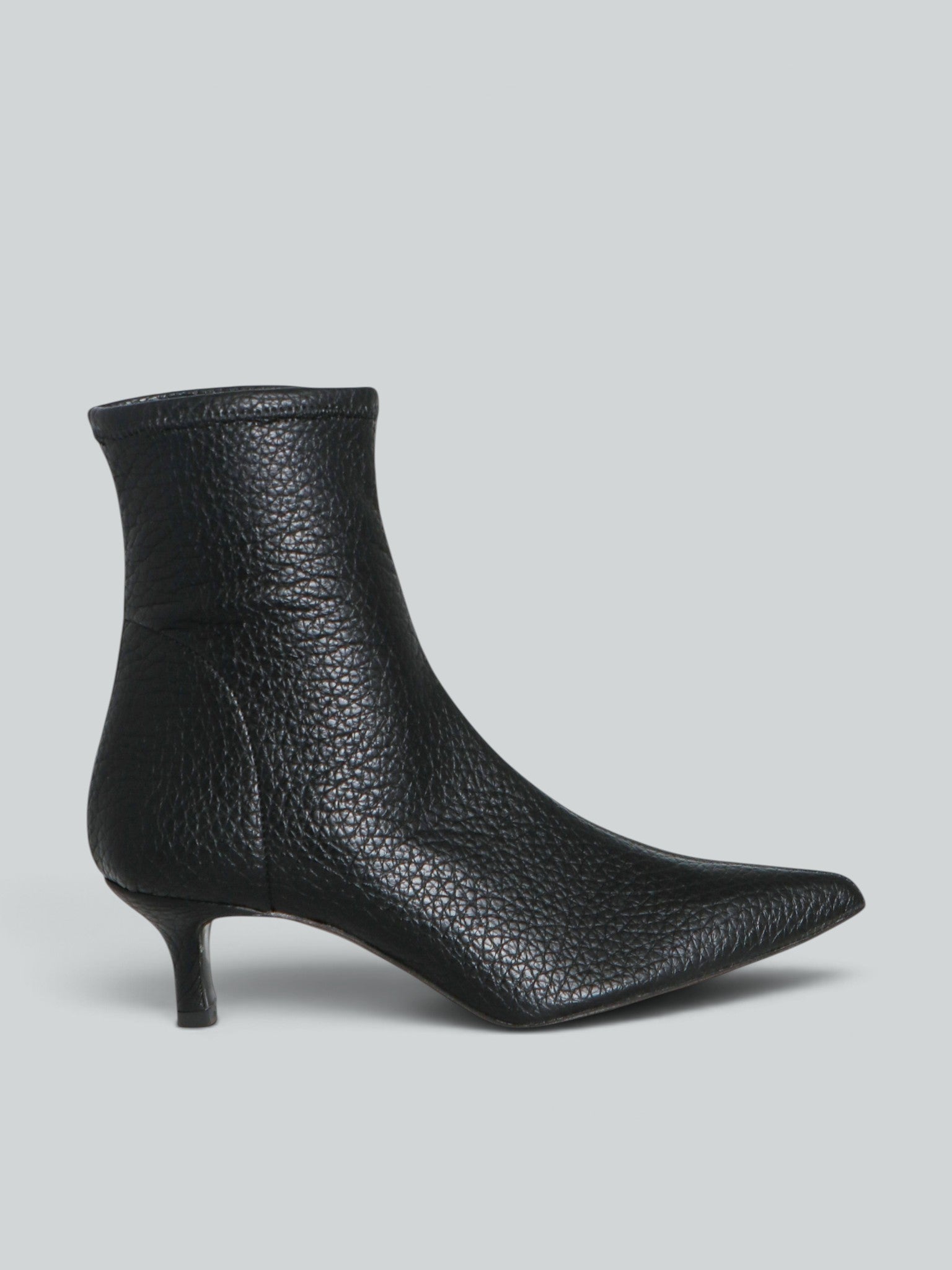 Ovyè Tronchetti tacco stretch ecopelle neri tacco 5 cm