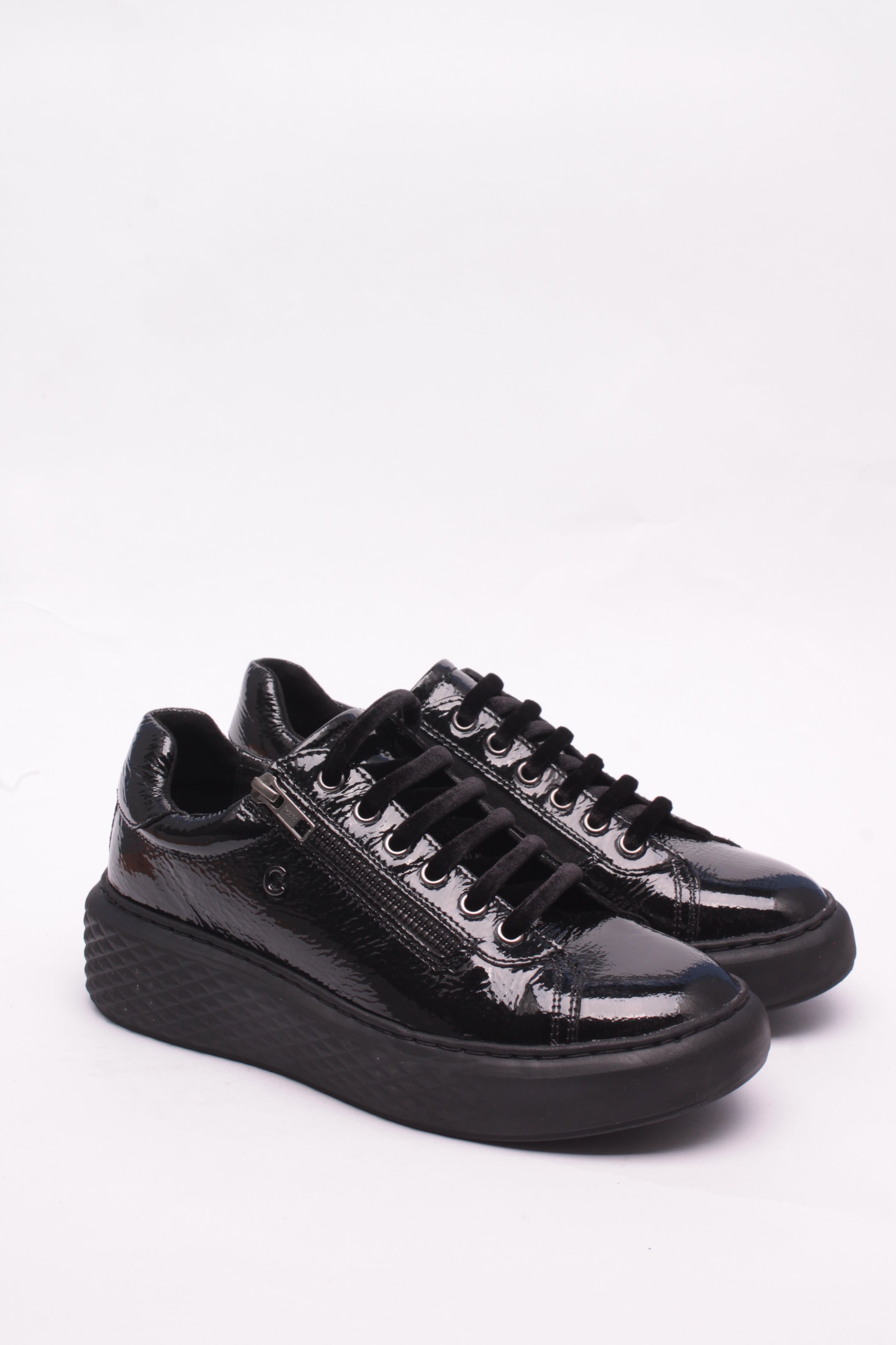 Cinzia Soft Sneakers IV8025610 Scarpe Donna Nero Pelle Tacco 3cm