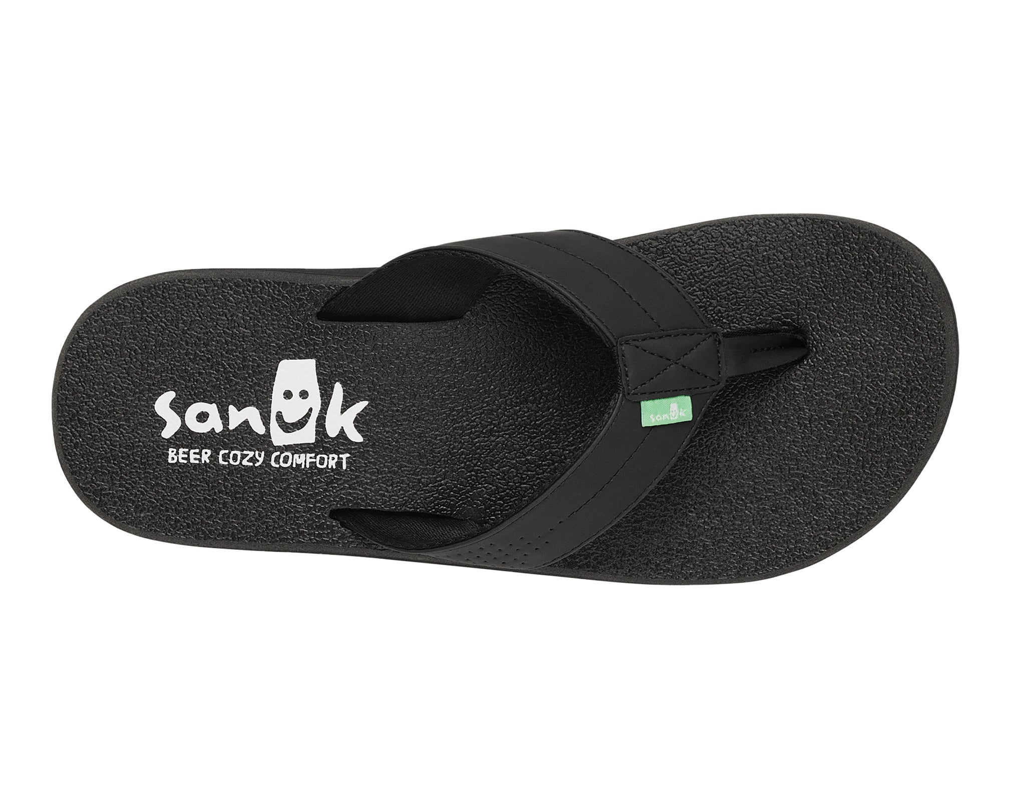 Sanuk Beer Cozy Coaster infradito uomo neri yoga mat