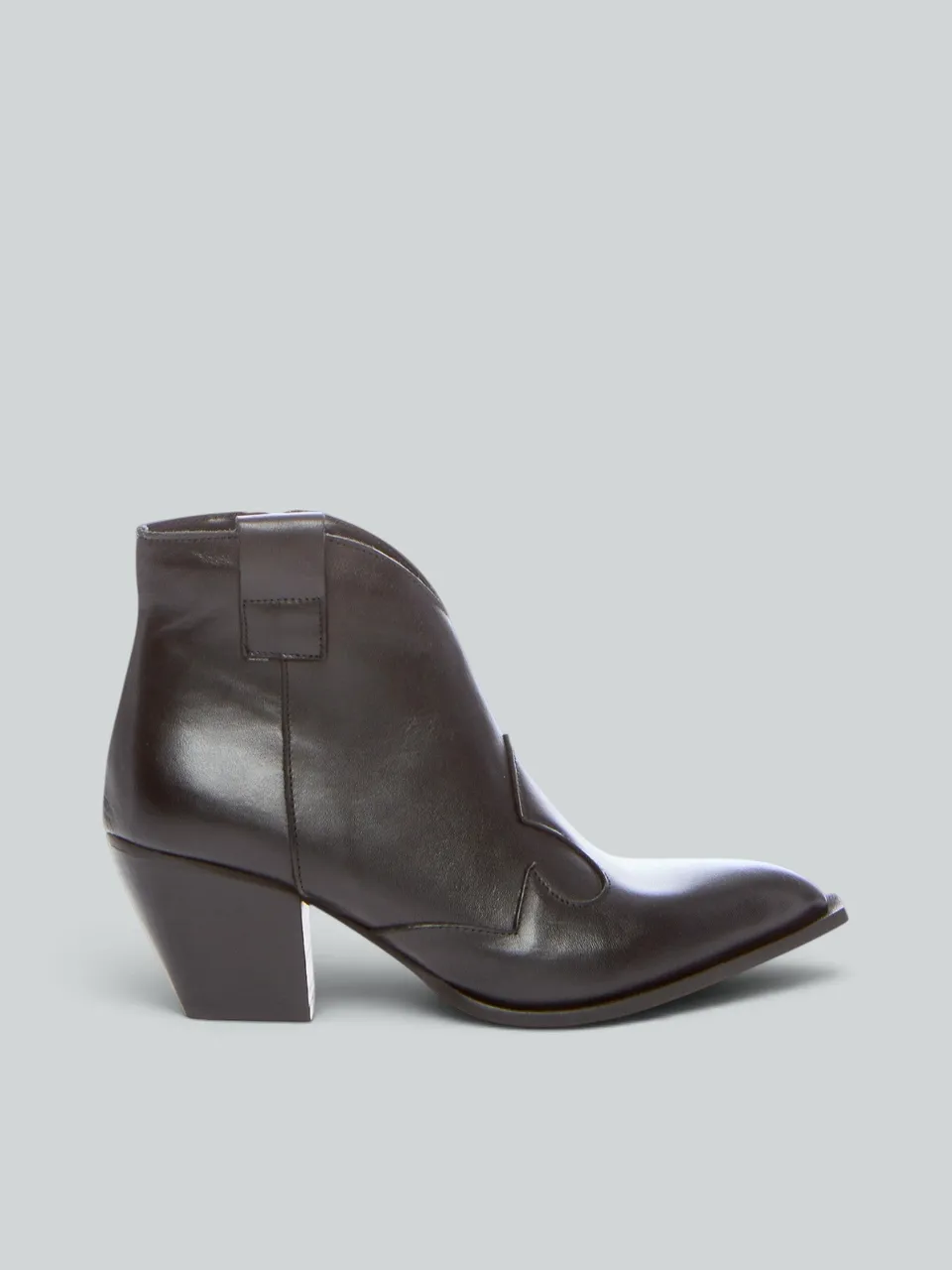 Ovyè Stivali con tacco Texanini pelle neri 38 tacco 6 cm