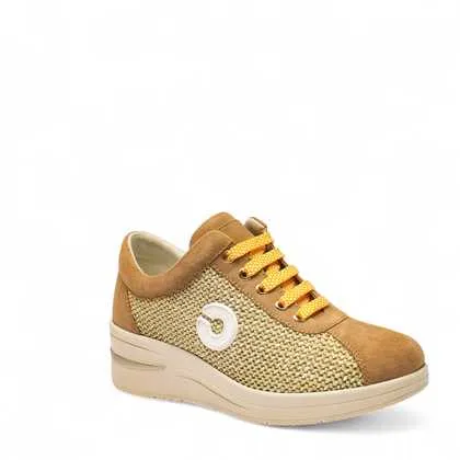 Cinzia Soft Sneakers scarpa pelle taupe sabbia