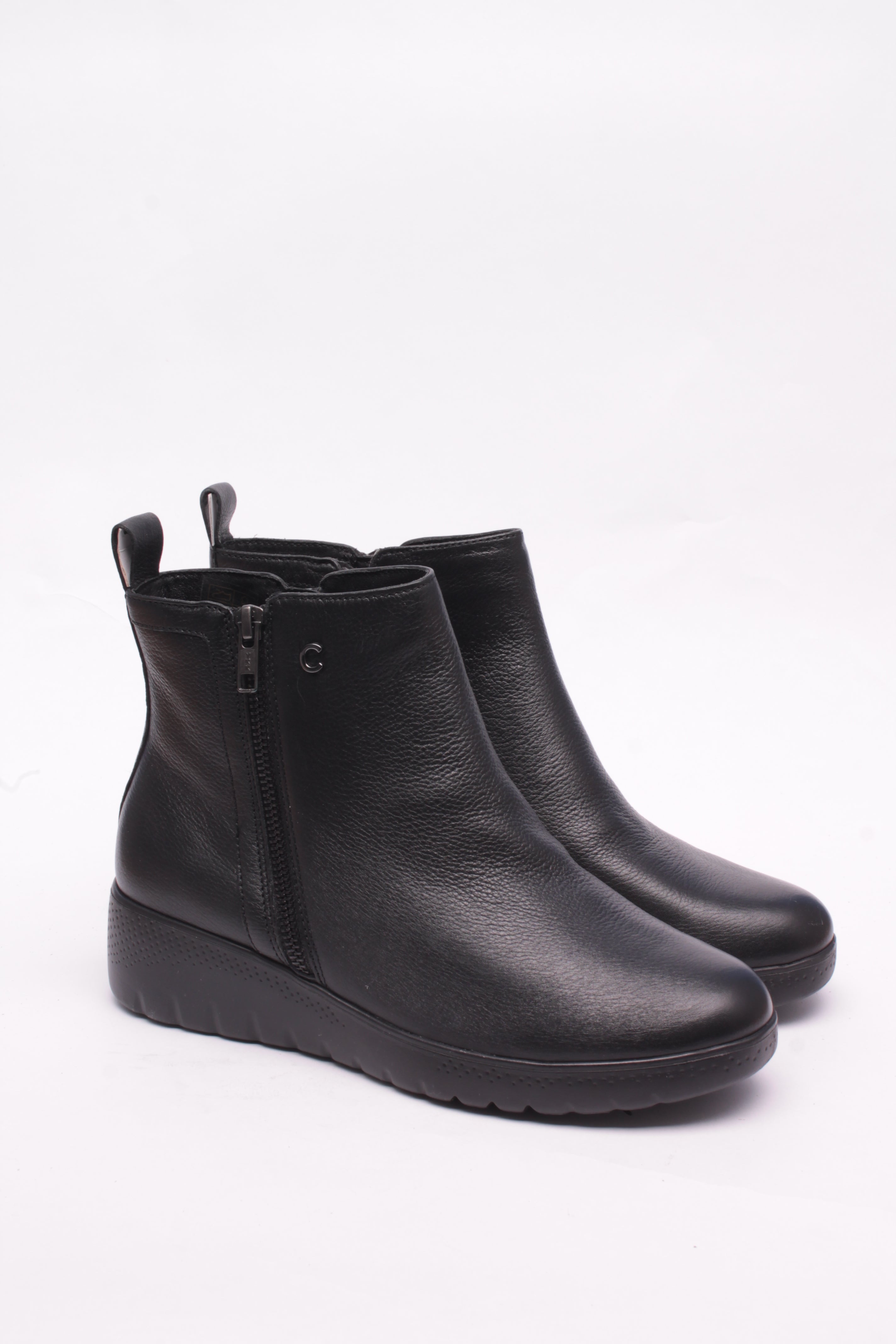 Cinzia Soft Tronchetto Donna Pelle Nero Tacco 3 cm Sottopiede