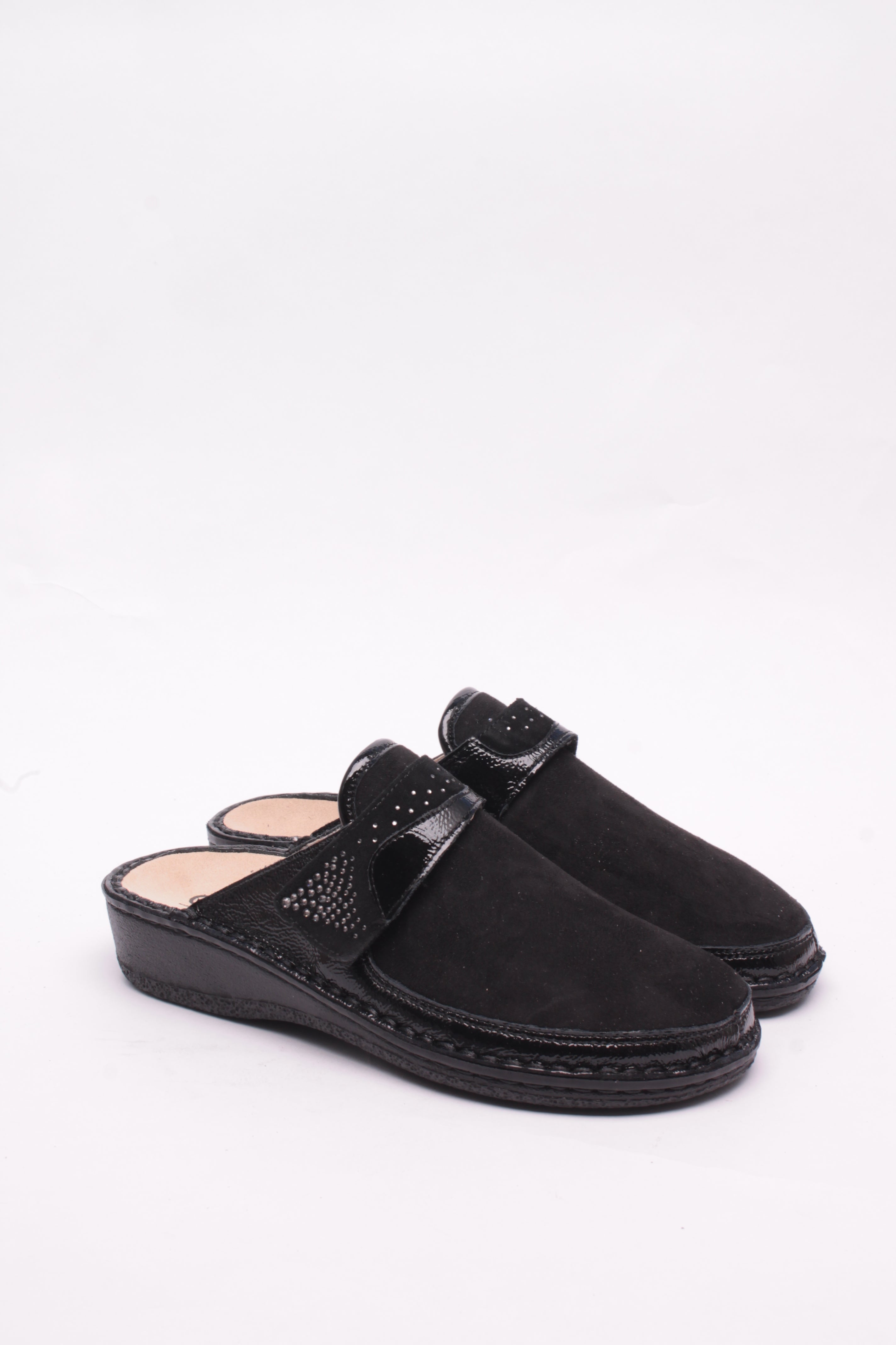 Cinzia Soft Ciabatta Nero Ecopelle Plantare Estraibile Donna