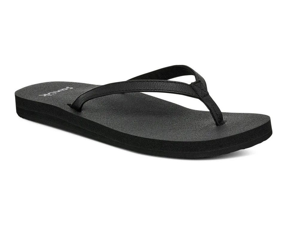 Sanuk Yoga Joy II infradito donna Nero memory foam