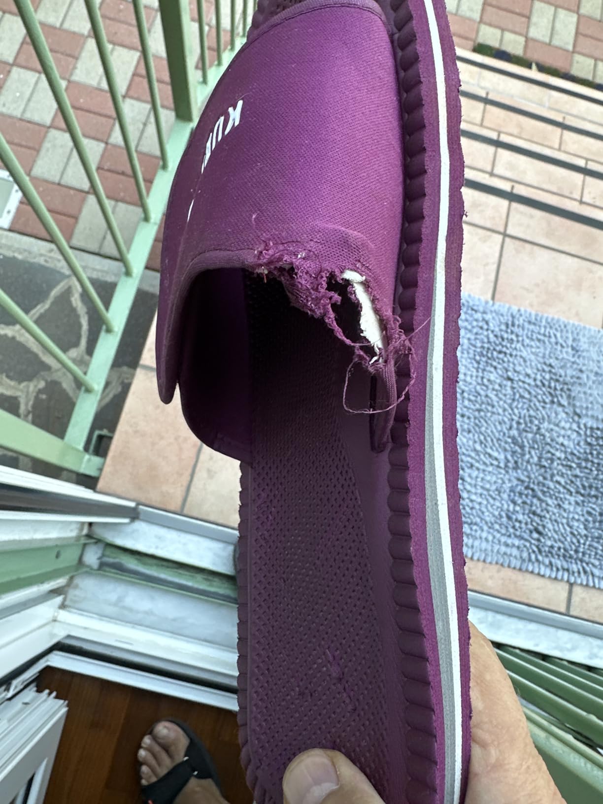 Kubota Strappo ciabatte donna Turchese schiuma