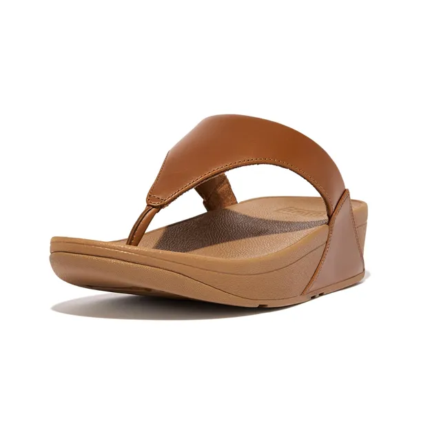 FitFlop Lulu Leather Toepost sandali donna pelle metallizzata