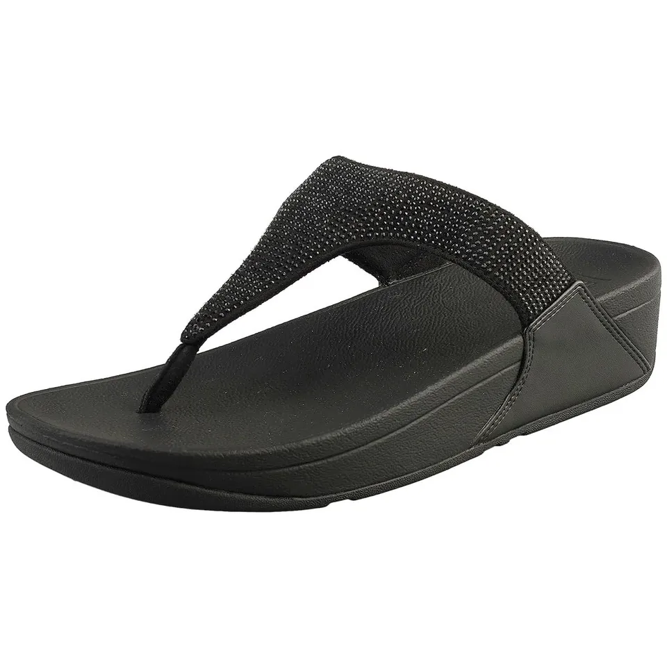 FitFlop Lulu Crystal Feather sandali zeppa nero 39 EU