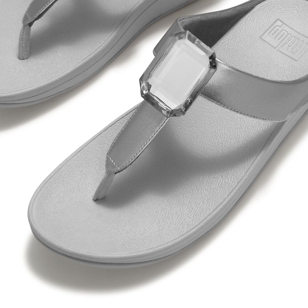 FitFlop Fino Crystal Prism sandali donna infradito 39 argento