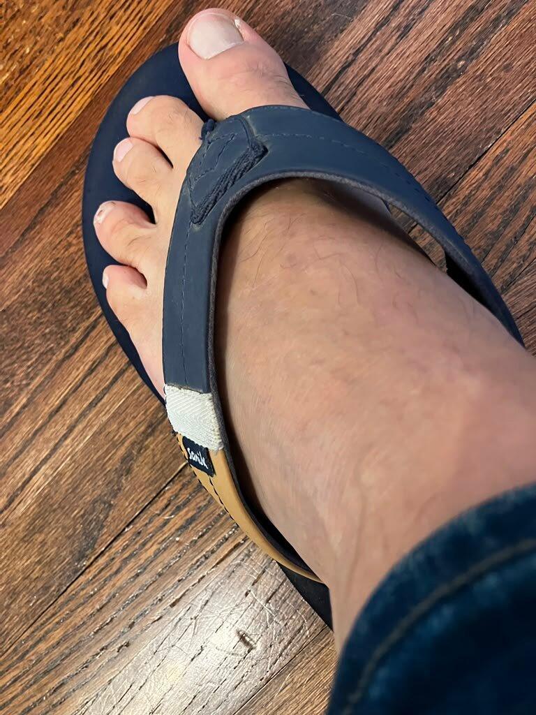 Sanuk Sawyer infradito uomo nere memory foam acqua