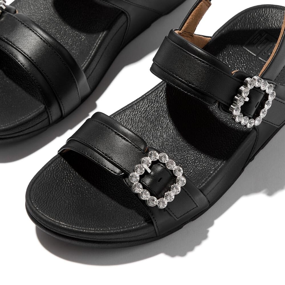 FitFlop Lulu Crystal-Buckle Sandali Pelle Donna 39 EU