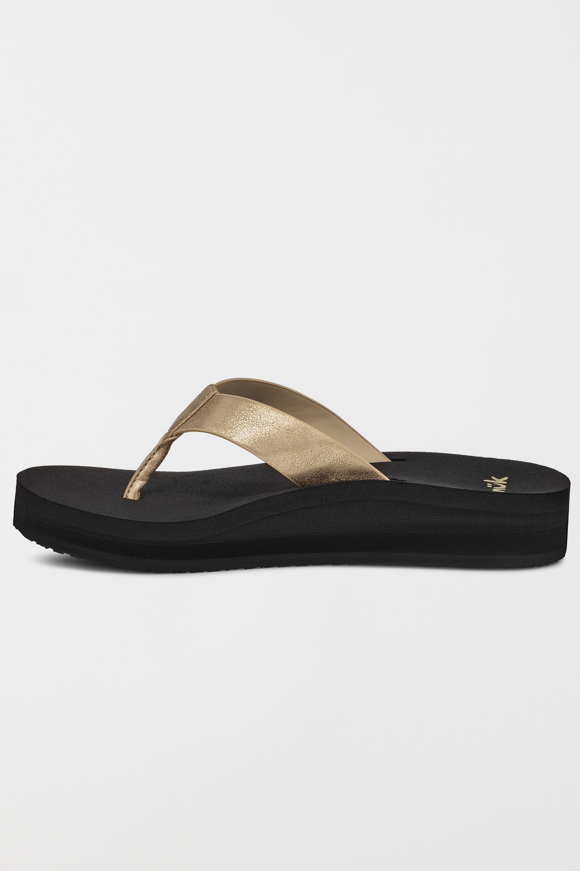 Sanuk Highland Metallic infradito donna Champagne suola morbida