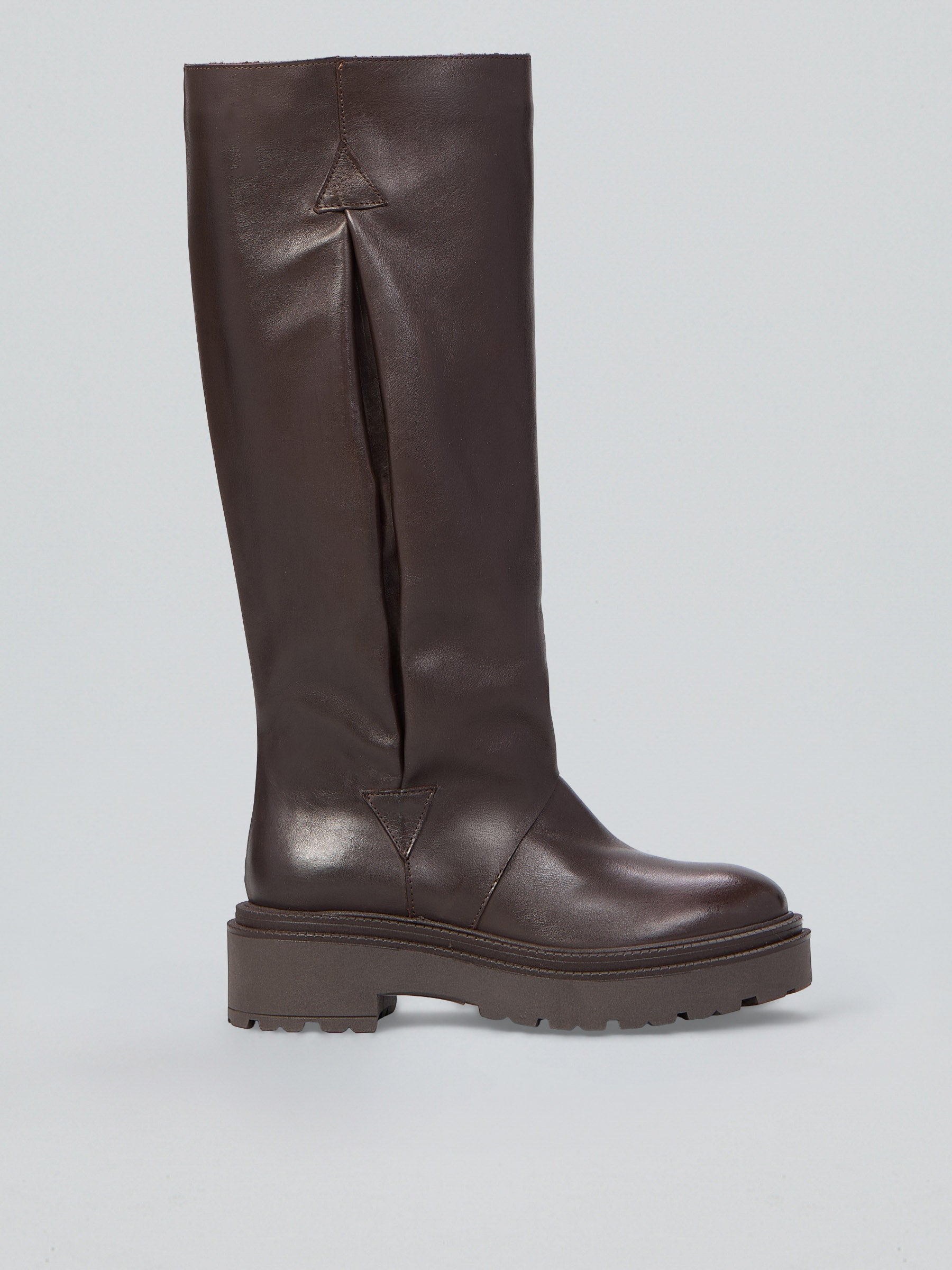 Ovyè Stivali con Tacco Stivali Pelle Moro Tacco 4 cm
