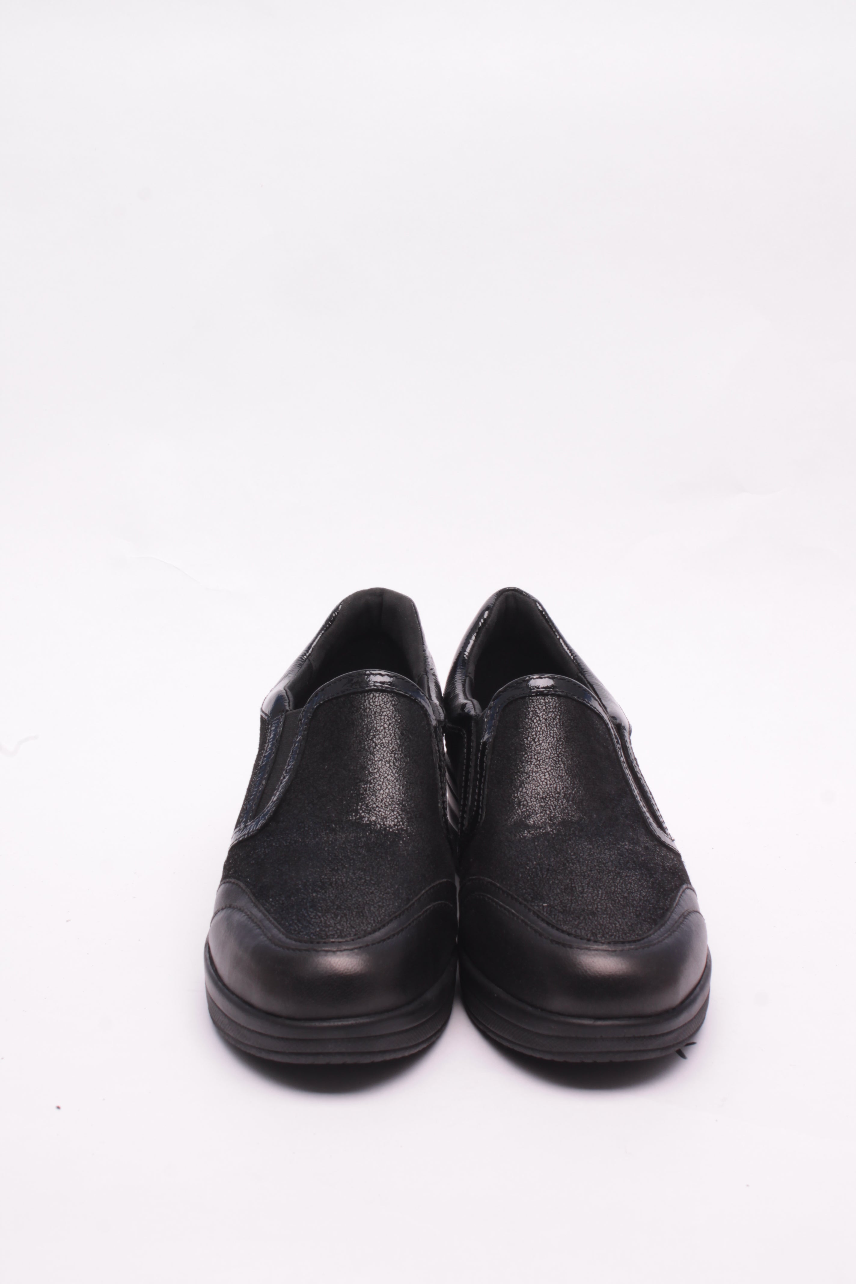 Cinzia Soft Sneakers Scarpa Pelle Black Tacco 3 cm