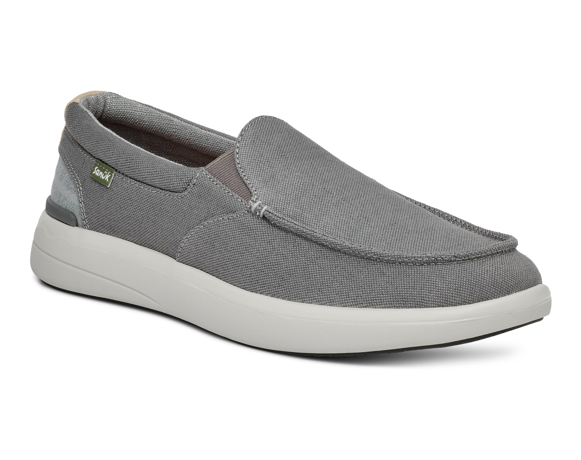 Sanuk Mason Slip On mocassini uomo grigi in tela