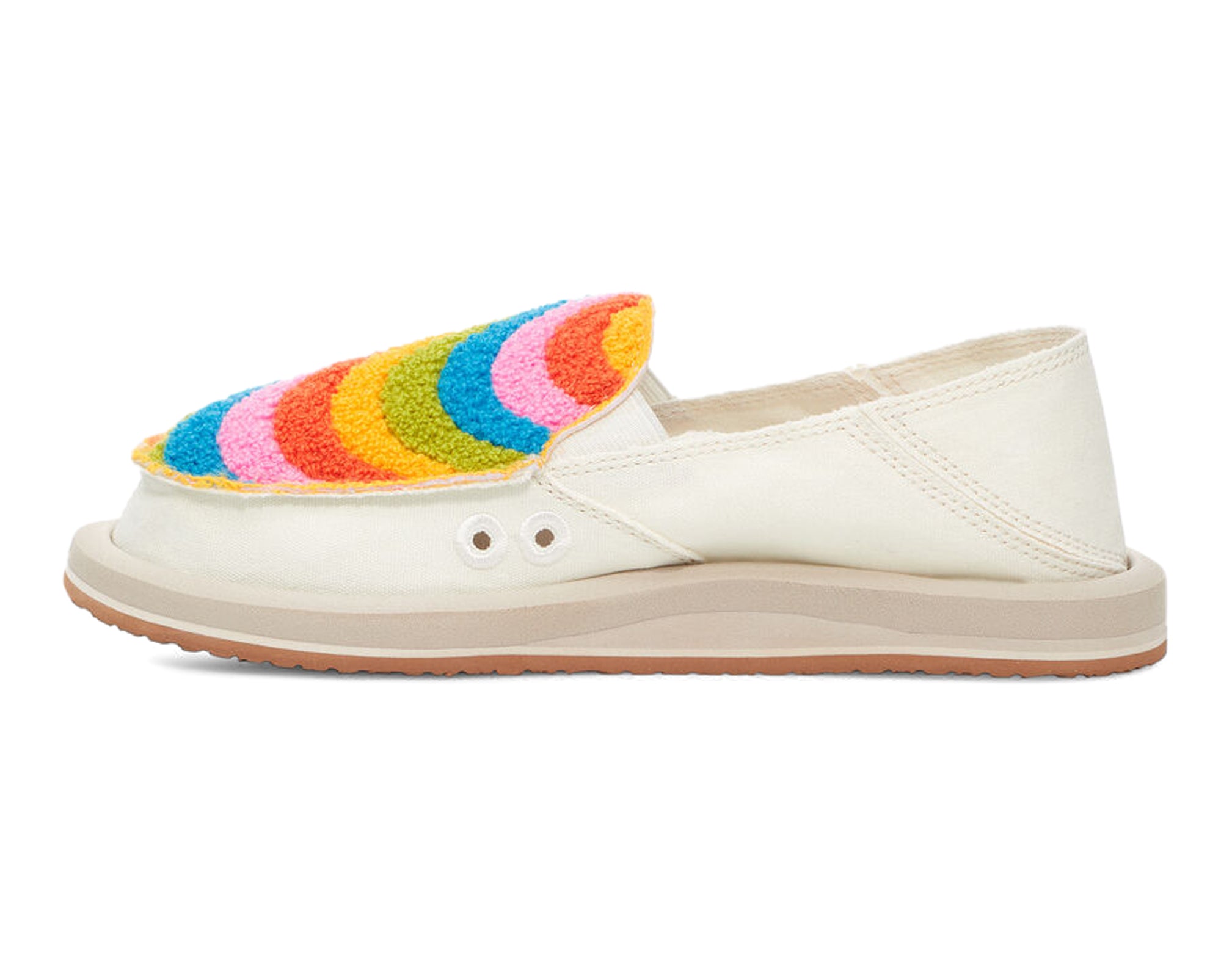 Sanuk Donna Rainbow Slip-On Donna Multicolor 38 Tela