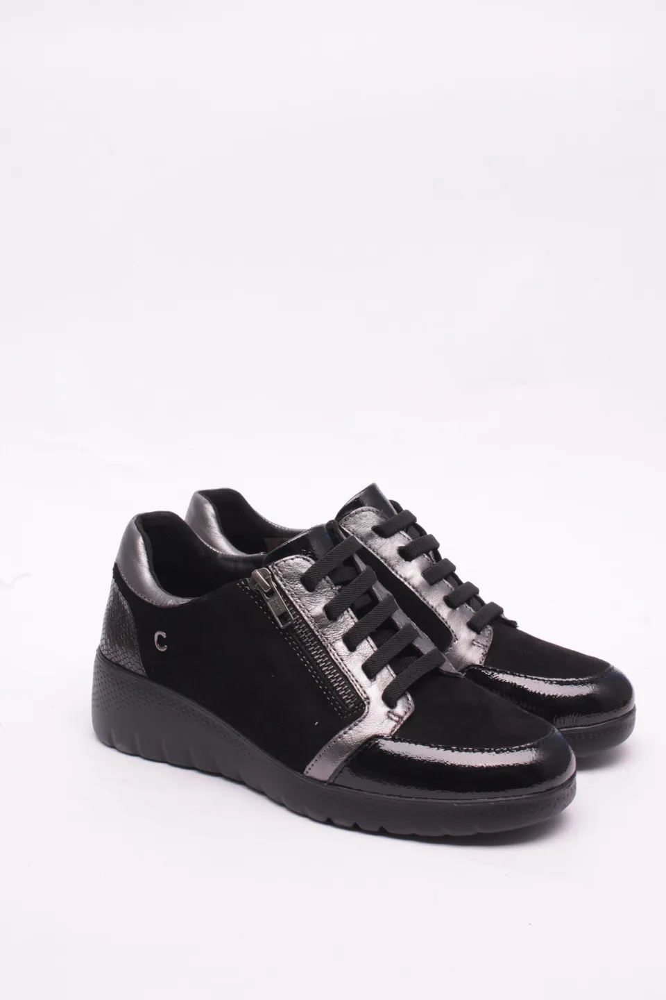 Cinzia Soft Sneakers Donna Pelle Nero Piombo IV6725905